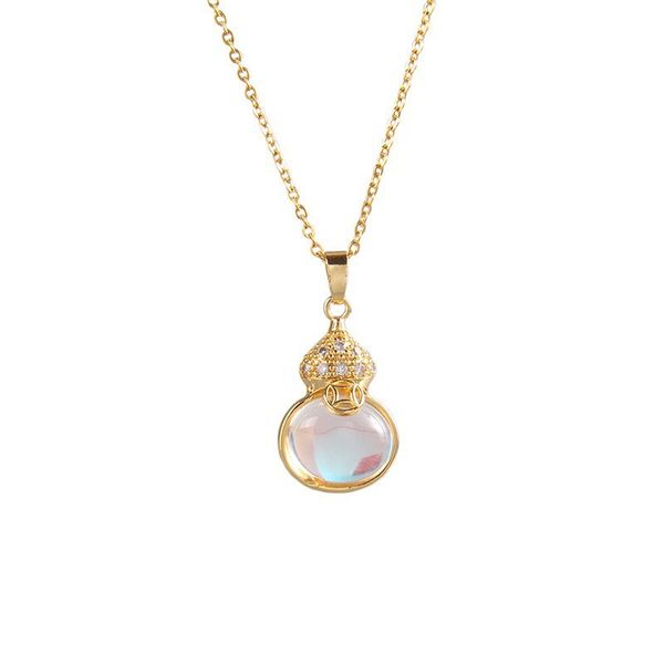 

2023 new vintage charm gourd necklace women's fashion necklace niche design high sense necklace jewelry, Silver