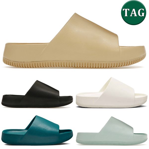 

slippers 2023 designer calm slide slippers men women black sesame sail geode teal jade ice outdoor mens womens slides 36-45