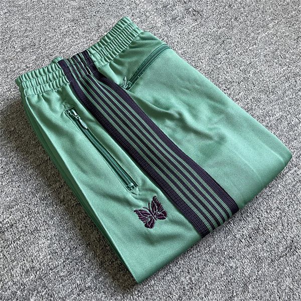 

purple stripe green sweatpants men women embroidered drawstring track pants, Black;brown