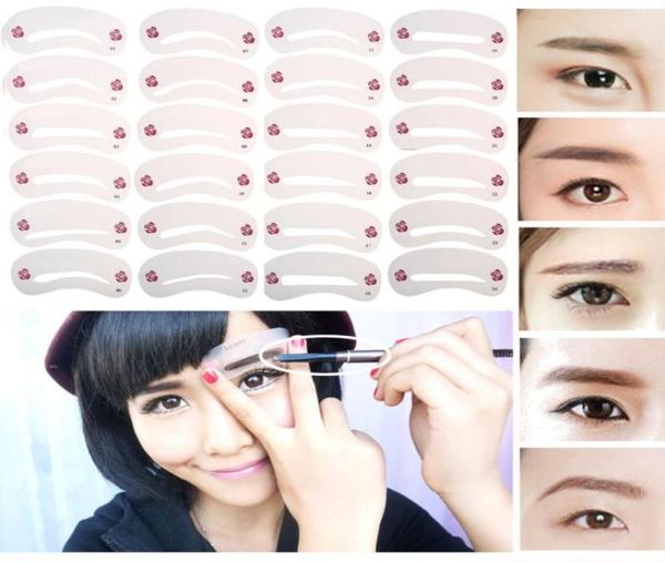 

72pcs mixed different styles eyebrow stencils eyebrow drawing guide card models template diy beauty shape make up tools9484375