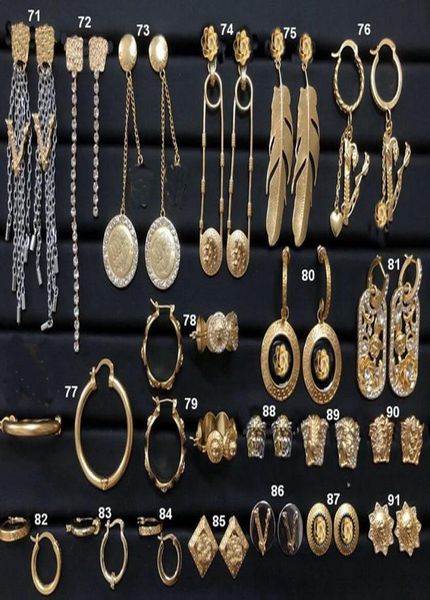 

fashion designed enamel earrings hoop ear stud tassels banshee head portrait 18k gold plated starfish ladies earrings designer jewelry women, Golden;silver