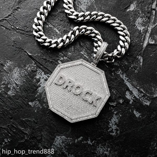 

925 sterling silver pendant custom jewelry name hip hop designer match miami cuban chain