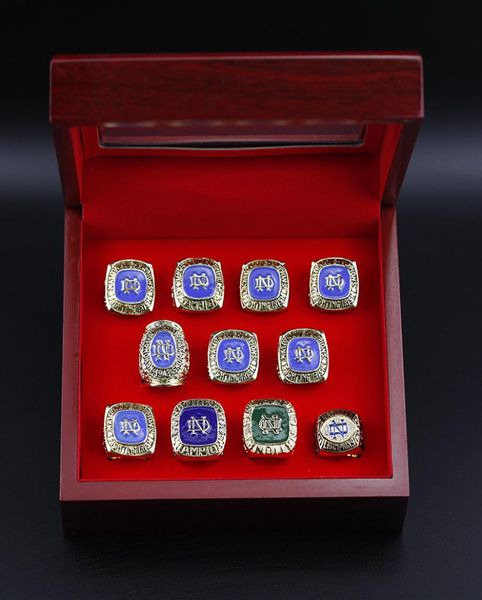 

11pcs ring notre dame major league championship ring set011459258, Golden;silver