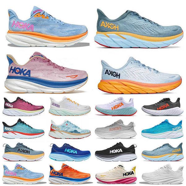 

running shoes hoka one clifton 9 bondi 8 hokas sneakers triple black people men women shock absorption designer trainers
