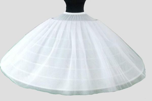 

big wide 6 hoops 2 layers tulle long wedding woman petticoats for quinceanera dress elastic waist crinoline for bridal ball gown5568732, White