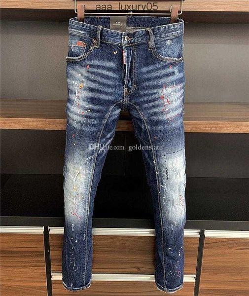 

ss20 new arrival designer men denim cool guy jeans embroidery pants fashion holes trousers italy siz s s s dha dsquare d2 dsqs dsq2s cu07, Blue