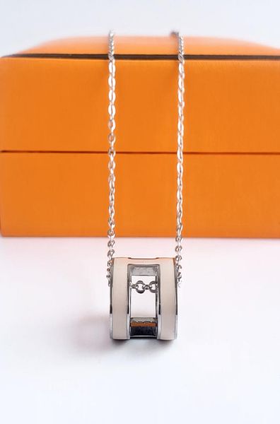 

designer design titanium steel men039s and women039s necklace classic simple couple necklace8189856, Silver