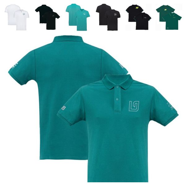 

2023 f1 team clothing summer short sleeve lapel polo shirt leisure sports fans racing clothing breathable quick-drying t-shirt