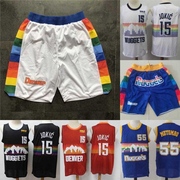 

denver''nuggets''men jersey dikembe 55 mutombo allen''3''iverson nikola 15 jokic''jamal 27, Black;red