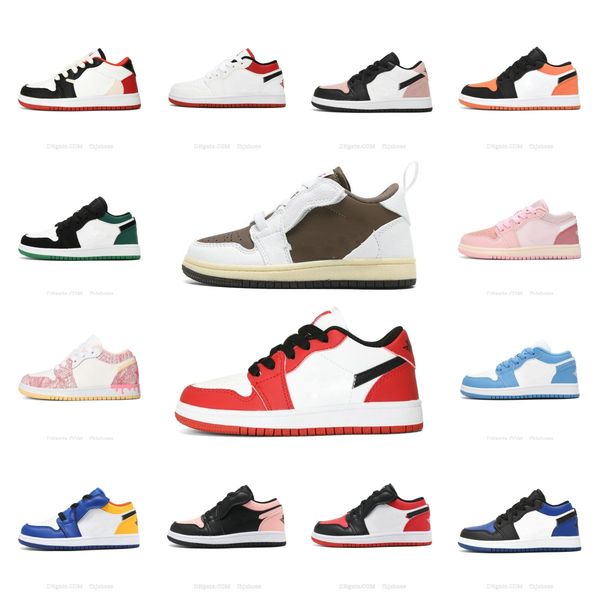 

new kids 1 1s jumpman basketball shoes og 1 low kids sports sneakers boys girls kid youth baby infants 1s low trainers black white blue red