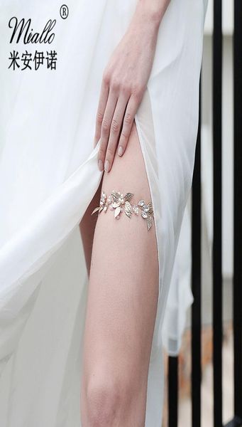 

personality handmade rhinestone insert diamond spring hose s bridal wedding dress party leg band jck0358166599, Silver