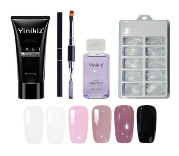 

nail art set uv acryl builder fast dry nail art tools pro nails tools pusher dead skin gel polish7528289, Red;pink