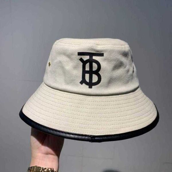 

designer ball cap burbreryss hat new canvas fishermans versatile couple casual fashion ins printed letter for male and female summer korean, Blue;gray