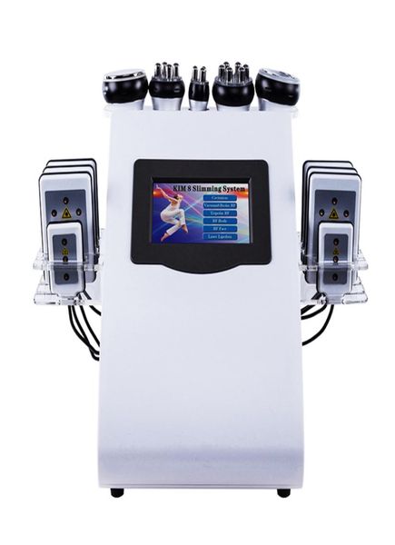 

new promotion 6 in 1 40k ultrasonic cavitation vacuum radio frequency lipo laser slimming machine for spa4812484