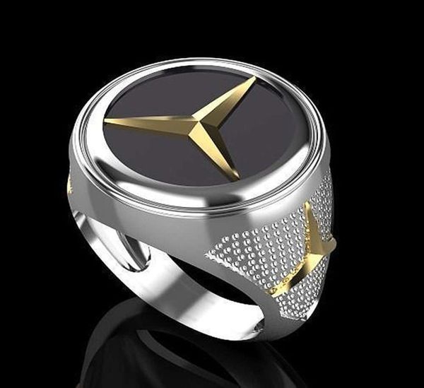 

jinchen creative personality men039s punk style hip hop ring3473199, Golden;silver
