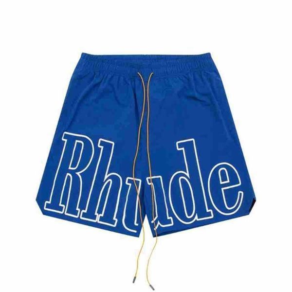 

shorts mens rhude designer short men summer quick drying breathable mesh drawstring beachwear loose sports for men drmh, White;black