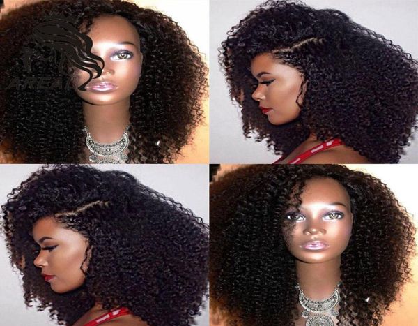 

545039039 silk full lace wigs glueless kinky curly human hair mongolian lace front wig virgin hair with silk base baby2860725, Black;brown