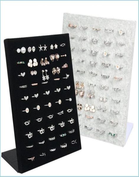 

jewelry stand blackgray veet display case jewelry ring displays stand board holder storage box plate organizer 1241 e3 drop deliv6968377, Black
