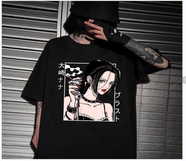 

anime nana osaki oneck hip hop print fashion tshirt y08091499501, White;black