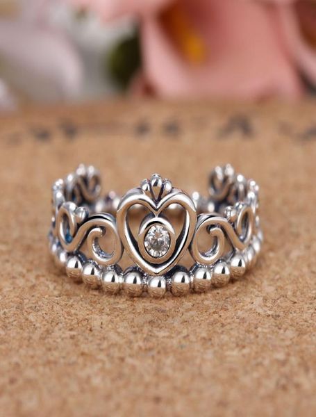 

fashion jewelry rings women ring european pandora style charm ring highquality 100 925 sterling silver princess tiara ring clear2584795