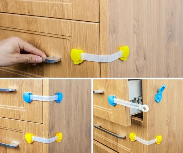 

10pclot baby safety child lock refrigerator drawer for cabinets locker sliding door fridge protection of children locking doors3032199