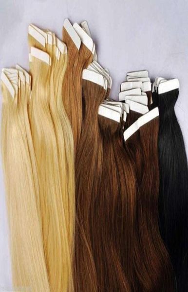 

a grade 1230039039 silky straight 100 gram black brown blonde mixed ombre color 100 indian human hair extensions skin weft4307313