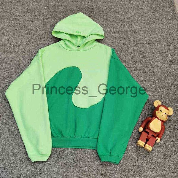 

men's hoodies sweatshirts men's hoodies sweatshirts hoodie sweatshirts fleece blue green patchwork men women pullover grandpa erl, Black