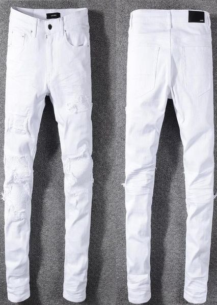 

mens fashion skinny straight slim ripped jean elastic casual motorcycle biker stretch denim trouser classic pants jeans size 28408605132, Blue