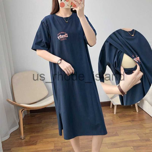 

maternity dresses breastfeeding dress home clothes for women summer maternity nursing dresses pregnant loose casual feeding clothing pregnan, White