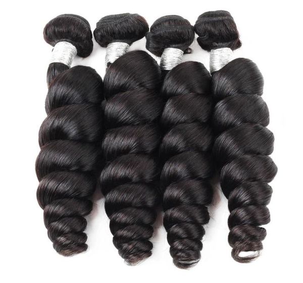 

ishow 12a loose wave raw human hair extensions 34 bundles for women all ages black 828inch natural color brazilian peruvian mala952757671