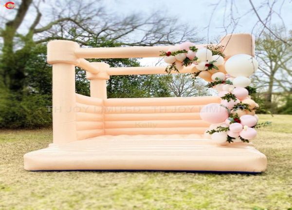 

2022 new trend eyecatching outdoor activities inflatable wedding bouncy castle white bouncer bounce house for with air blowe8050469