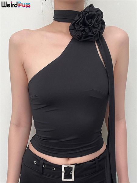 

women's tanks camis weird puss y2k flower women wild tank bandage strapless sleeveless solid beach party club vacation hipsters street, White
