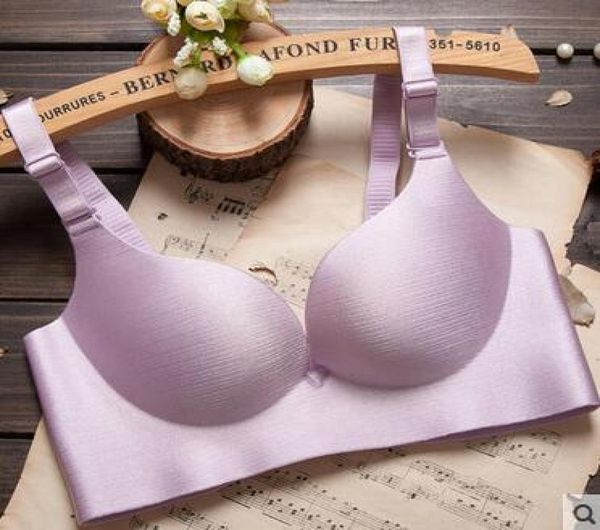 

drawing nontrace rims breathable small cup thick together thin gather bra lingerie9084323, Red;black