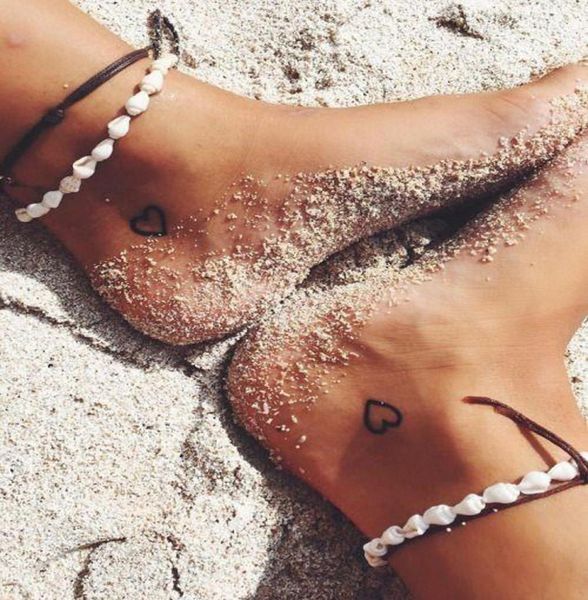 

anklets women shell foot jewelry summer beach barefoot bracelet on leg ankle strap bohemian accessories6048580, Red;blue