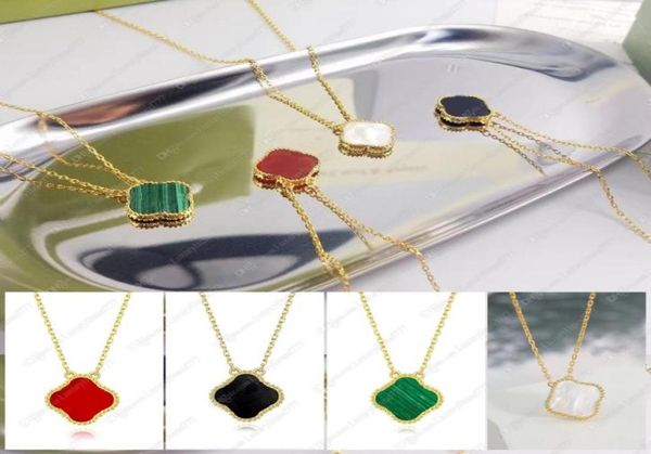 

classic luxury pendant necklaces for women elegant 4four leaf clover locket necklace highly quality choker chains designer jewelr9002147, Silver