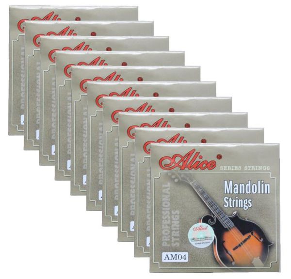 

10sets alice mandolin strings coated copper alloy wound eadg 8 strings set am048040981