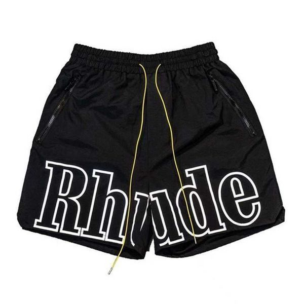 

shorts mens rhude designer short men summer quick drying breathable mesh drawstring beachwear loose sports for men jvc1, White;black