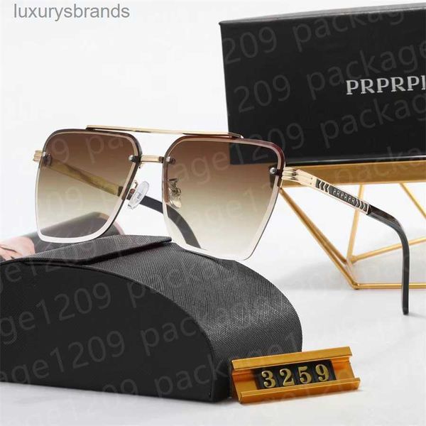 

2023 luxury designer sunglasses for men women cool style classic fashion gold square frame eyewear man designers sunglass with box beach out, White;black