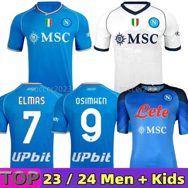 

23 24 napoli soccer jerseys maglia 2023 2024 kids kit naples home football shirt h.lozano kvaratskhelia simeone special maradona osimhen ang, Black;yellow