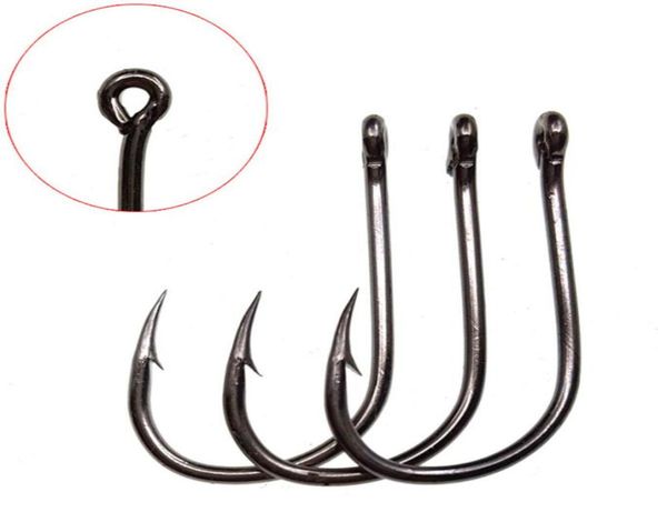 

1000 pieces lot 10 sizes 615 black ise hook high carbon steel barbed fishing hooks pesca tackle accessories whole sf208138385