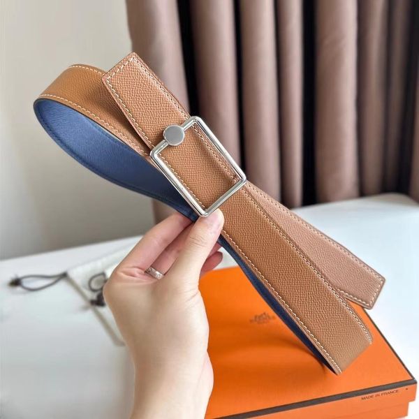 

designer belts men designer brand luxury double buckle belts women's fashion leather belts for men classic casual double-sided waistban, Black;brown
