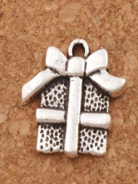 

christmas gift box with ribbon bow charm beads 120pcslot pendants fashion jewelry diy fit bracelets necklace earrings l3948235440, Bronze;silver