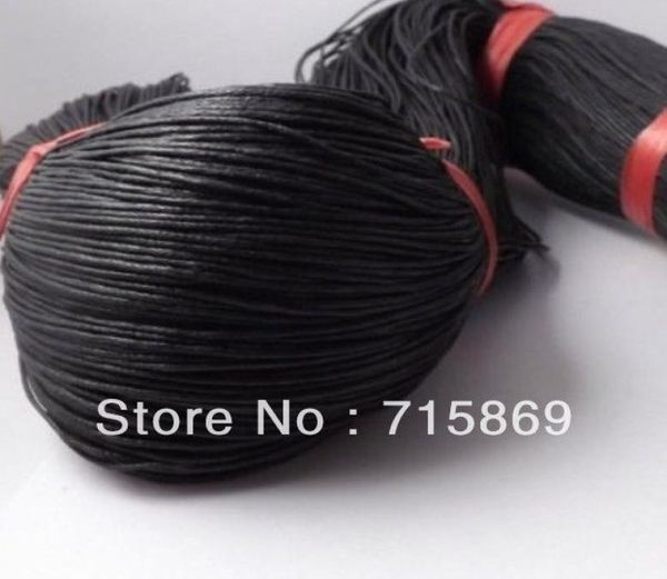 

ship black color 500 yards waxed cotton cord 15 mm round wax cotton cord beading stringing cord5940271, White;red