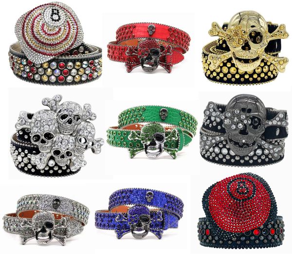 

belts designer bb belt simon fashion for men women shiny diamond belt black on black blue white multicolour with bling rhinestones gift as1, Black;brown