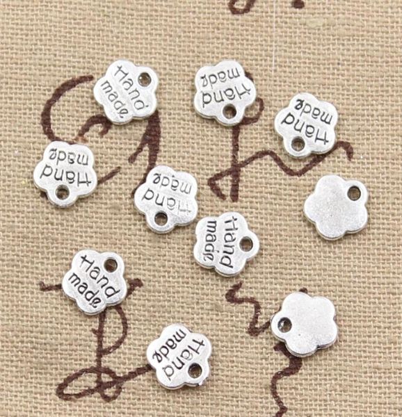 

400pcs charms hand made 8mm antiquezinc alloy pendant fitvintage tibetan silverdiy for bracelet necklace9930344, Bronze;silver