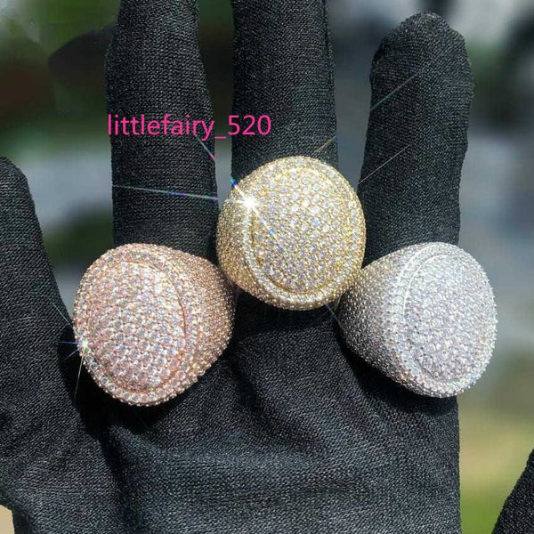 

band rings tingjie xinpin egg ring 925silver set with moissanite full diamond personalized hip hop fashion brand couple accessories, Silver