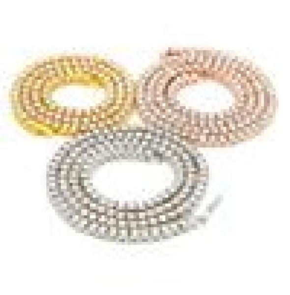 

mens hip hop bling bling iced out tennis chain 1 row necklaces luxury silver gold men chain fashion jewelry7363414, Black