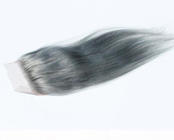 

grey color peruvian hair closure straight 4quot x 4quot swiss lace closure human hair closures9548531, Black;brown