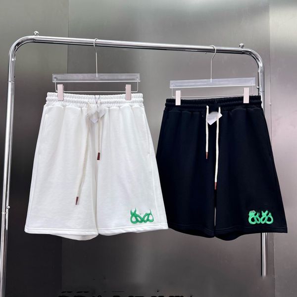 

summer couple embroidered shorts black and white, White;black