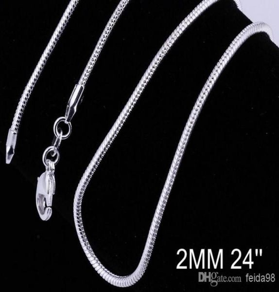 

bulk 925 silver fashion venetian chain necklace 2mm 20 inch 20pcs/lot3728973